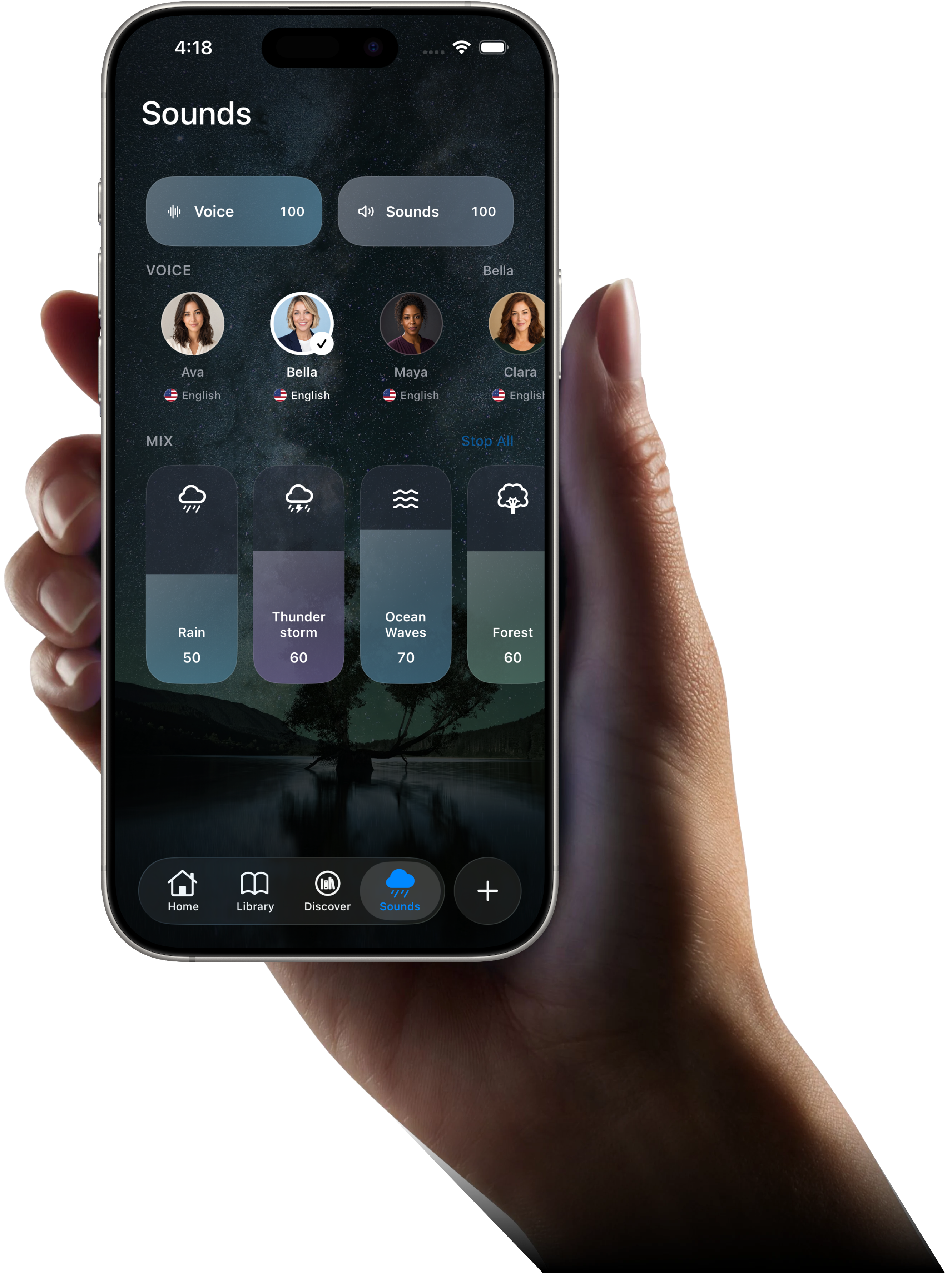 Speechly mobile app in hand